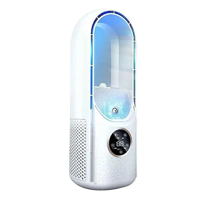 Portable Bladeless Fan with USB Power and 100ml Water Tank