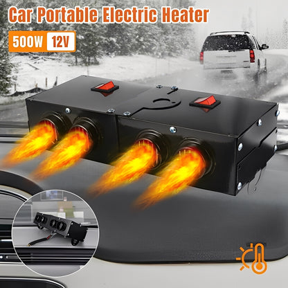 500W Electric Car Heater Fan with Air Outlets