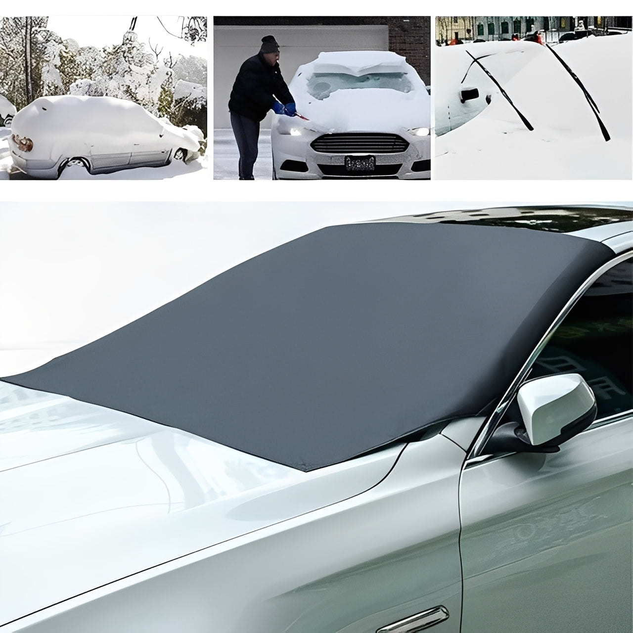 Magnetic Windshield Cover with Storage Pouch