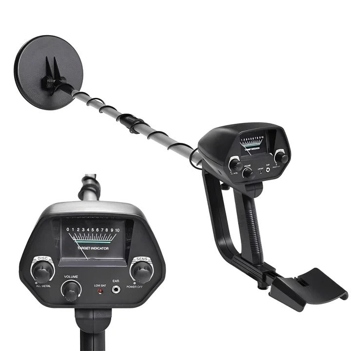 Metal Detector with LCD Pointer Meter and Adjustable Stem