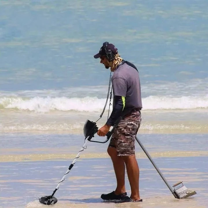 Metal Detector with LCD Pointer Meter and Adjustable Stem