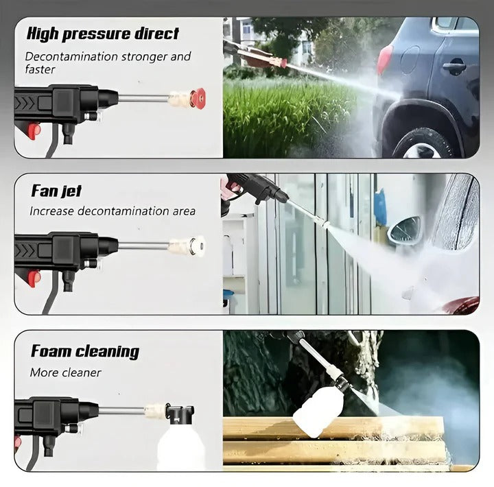 Cordless Water Spray Device with Battery and Dual Spray Modes