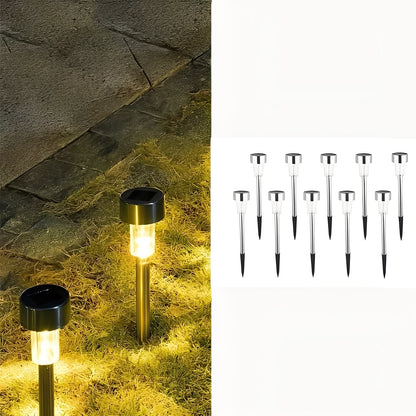 Solar Powered LED Fairy Lights for Garden and Yard Placement, Set of 10