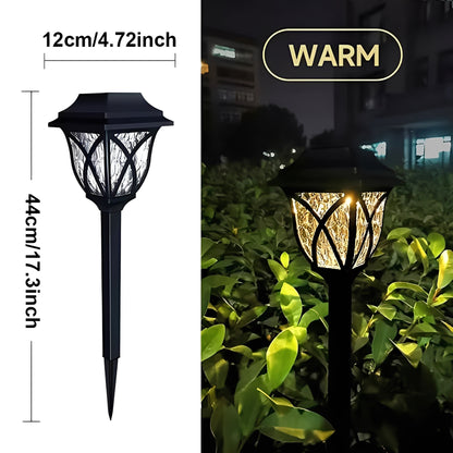 Solar Powered Pathway Lights with LED Light Source, Set of 2