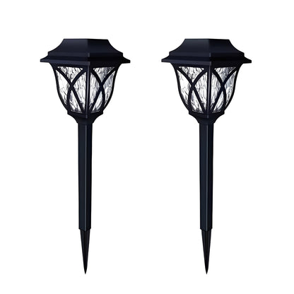 Solar Powered Pathway Lights with LED Light Source, Set of 2