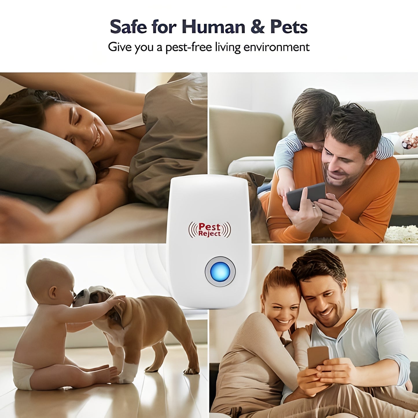 Electric Ultrasonic Pest Device with Adjustable Frequency Modes