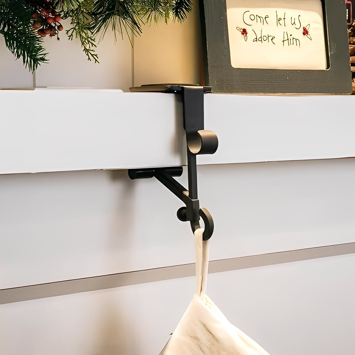 Garland and Stocking Mantel Hangers 2-in-1 Adjustable Design