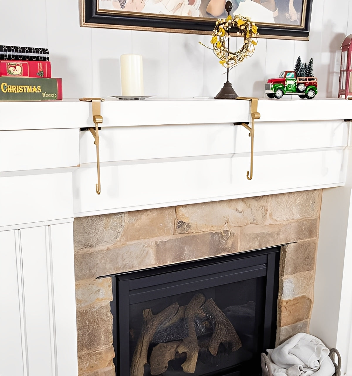 Garland and Stocking Mantel Hangers 2-in-1 Adjustable Design
