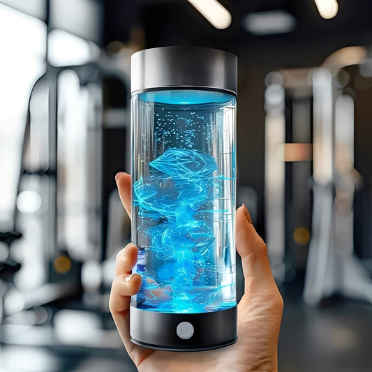 Portable Hydrogen Water Bottle with USB Rechargeable Base