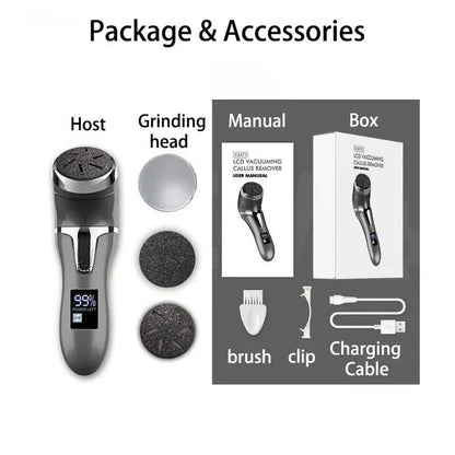 Rechargeable Electric Foot File with Rotating Roller Head