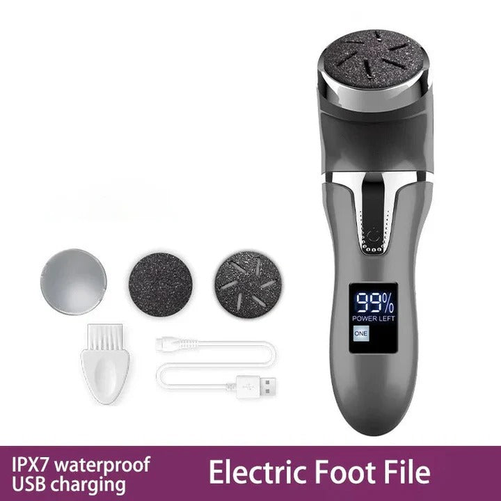 Rechargeable Electric Foot File with Rotating Roller Head