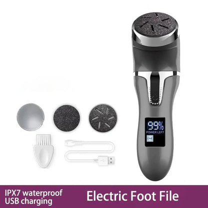 Rechargeable Electric Foot File with Rotating Roller Head
