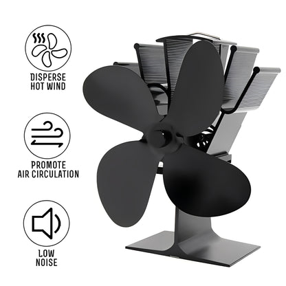 Heat Activated Stove Fan for Fireplace Heat Distribution