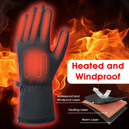 Rechargeable Heated Glove Liners with 7.4V Batteries and Dual Charger