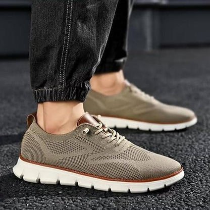 Urban Casual Walking Shoes with Wide Toe Box and Knit Upper