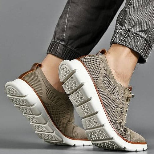 Urban Casual Walking Shoes with Wide Toe Box and Knit Upper