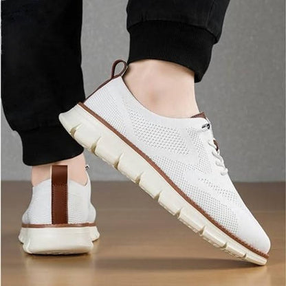 Urban Casual Walking Shoes with Wide Toe Box and Knit Upper