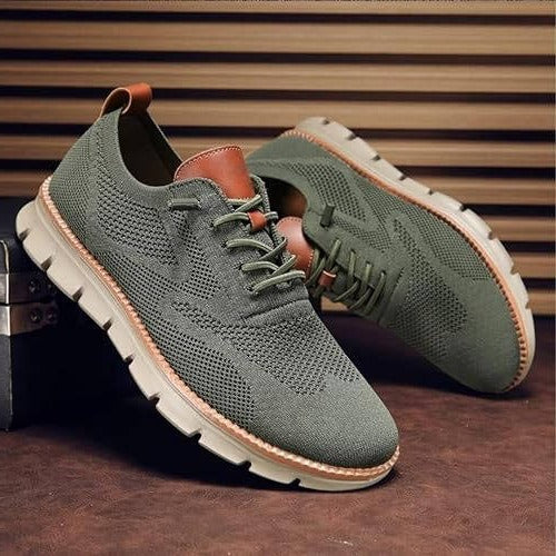 Urban Casual Walking Shoes with Wide Toe Box and Knit Upper
