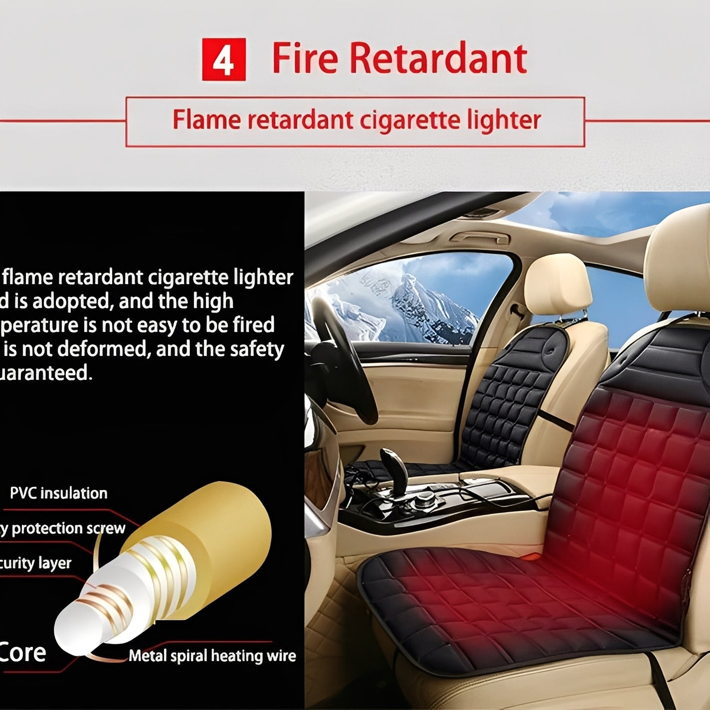 Heated Car Seat Cushion with Temperature Control
