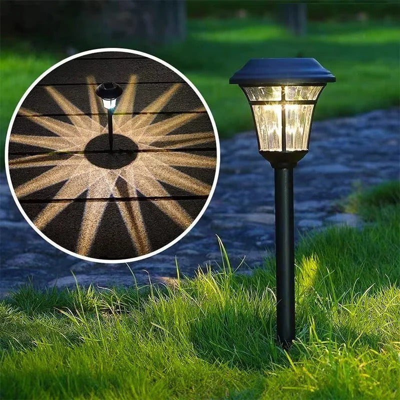 Outdoor Solar LED Lights for Garden and Pathway Use, Set of 4