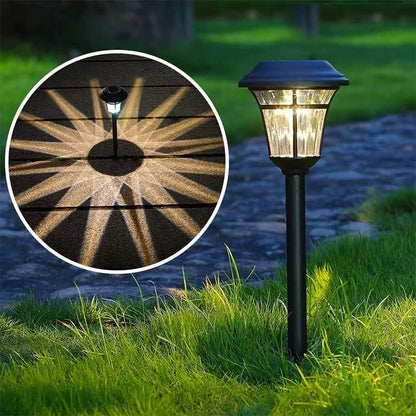 Outdoor Solar LED Lights for Garden and Pathway Use, Set of 4