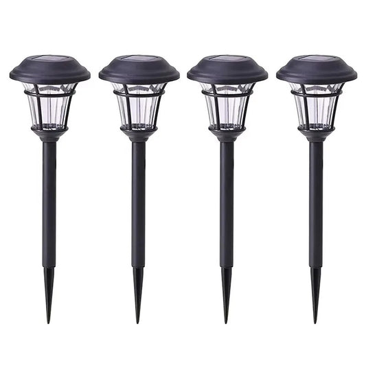 Outdoor Solar LED Lights for Garden and Pathway Use, Set of 4