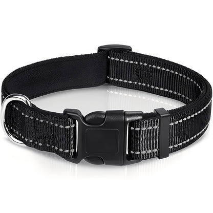 Adjustable Nylon Dog Collar with Clip Buckle