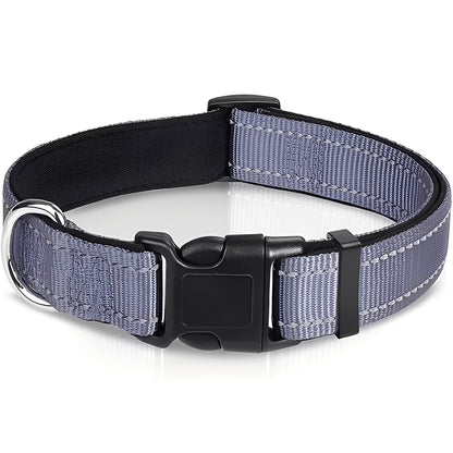 Adjustable Nylon Dog Collar with Clip Buckle