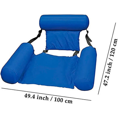 Floating Water Chair with Backrest for Pool and Beach Use