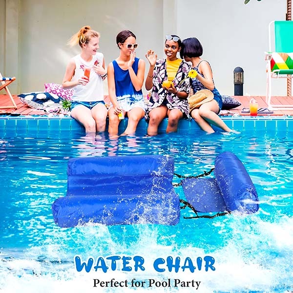 Floating Water Chair with Backrest for Pool and Beach Use