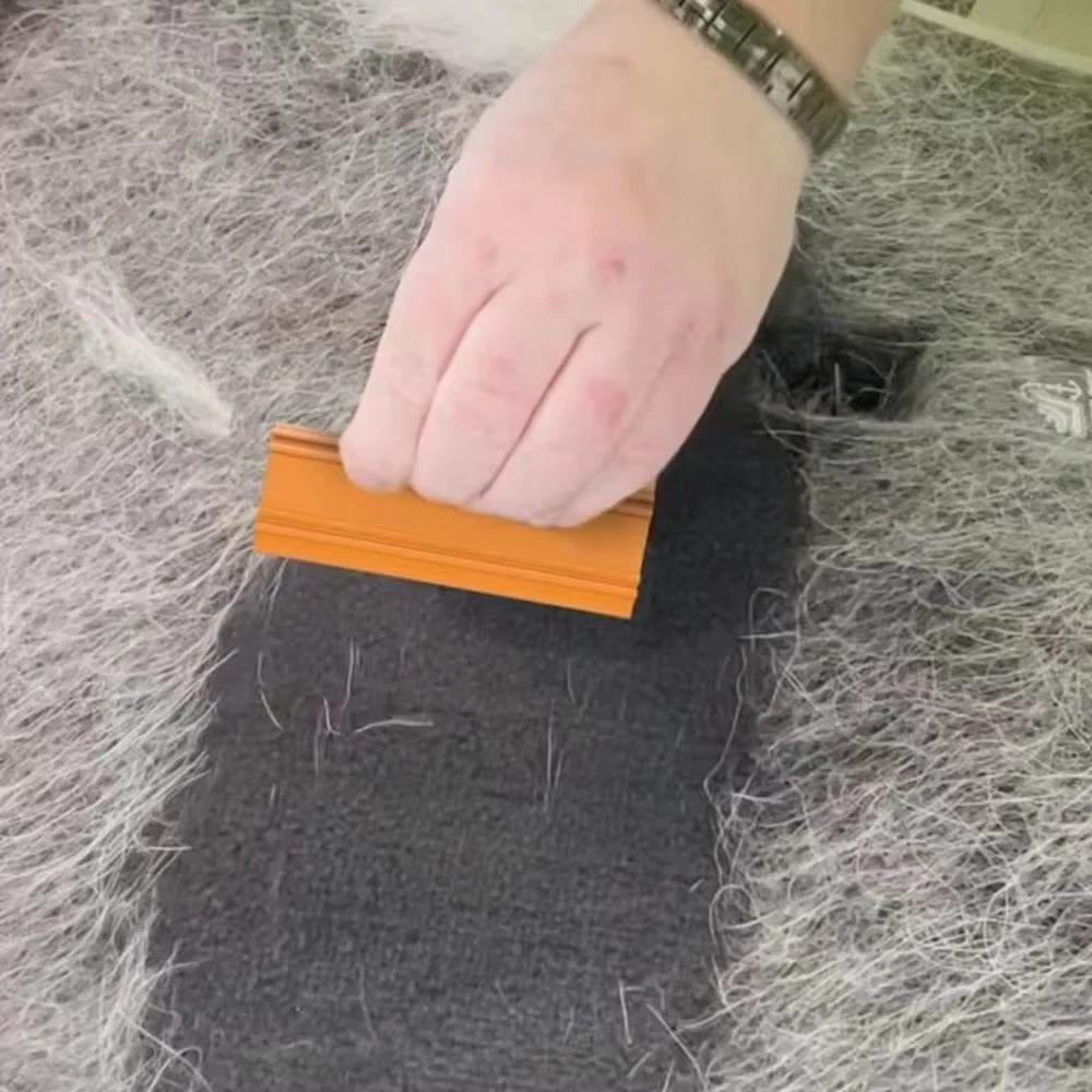 Portable Pet Hair Scraper for Carpets and Furniture