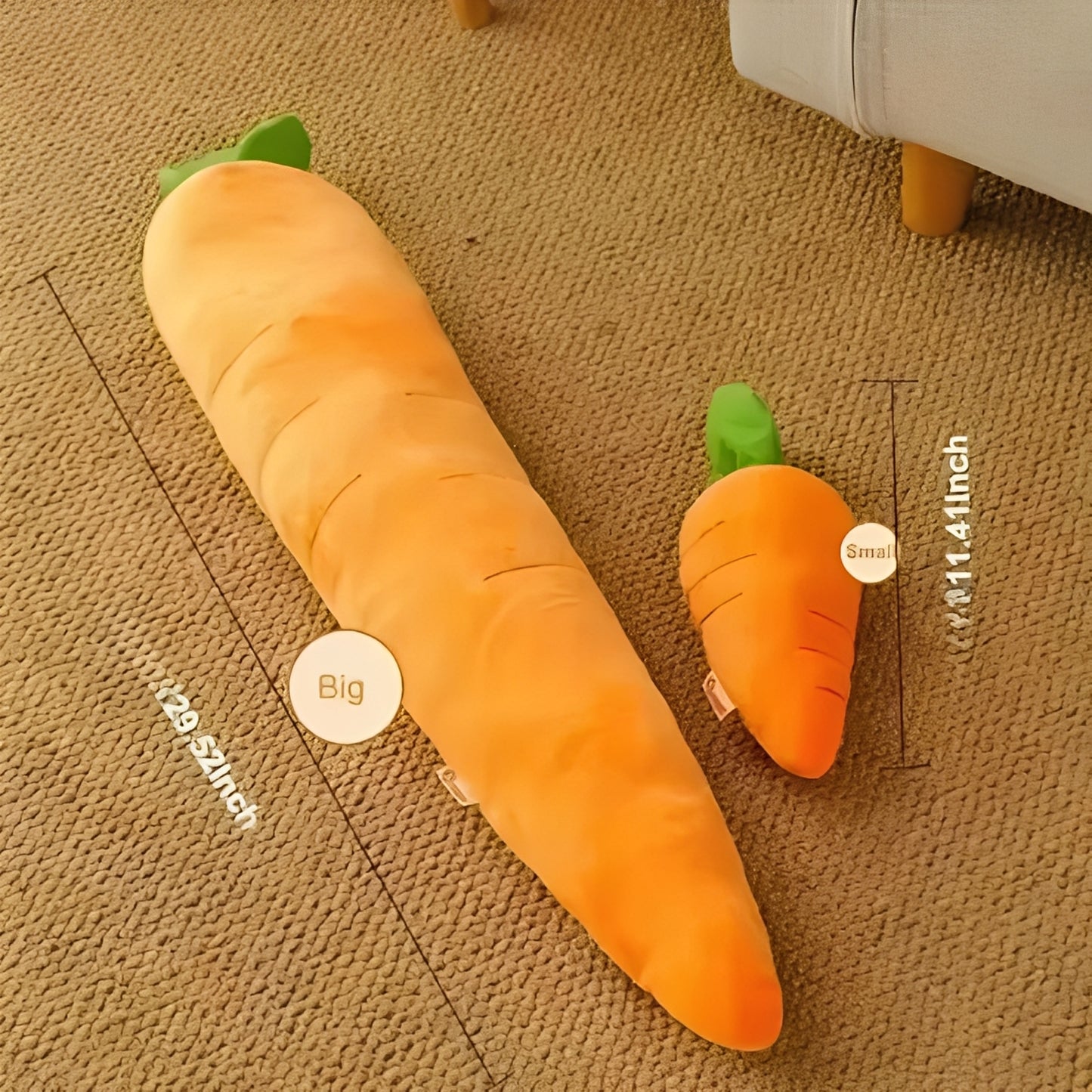 Plush Dog Toy with Sound in Carrot Shape
