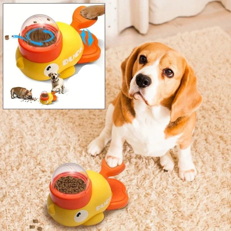 Duck Shaped Pet Puzzle Feeder for Dogs