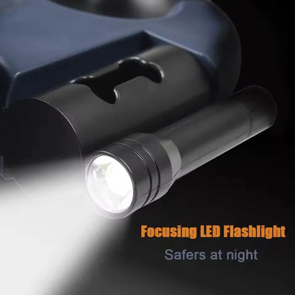 Dual Dog Retractable Leash with Reflective Cords and Bag Dispenser