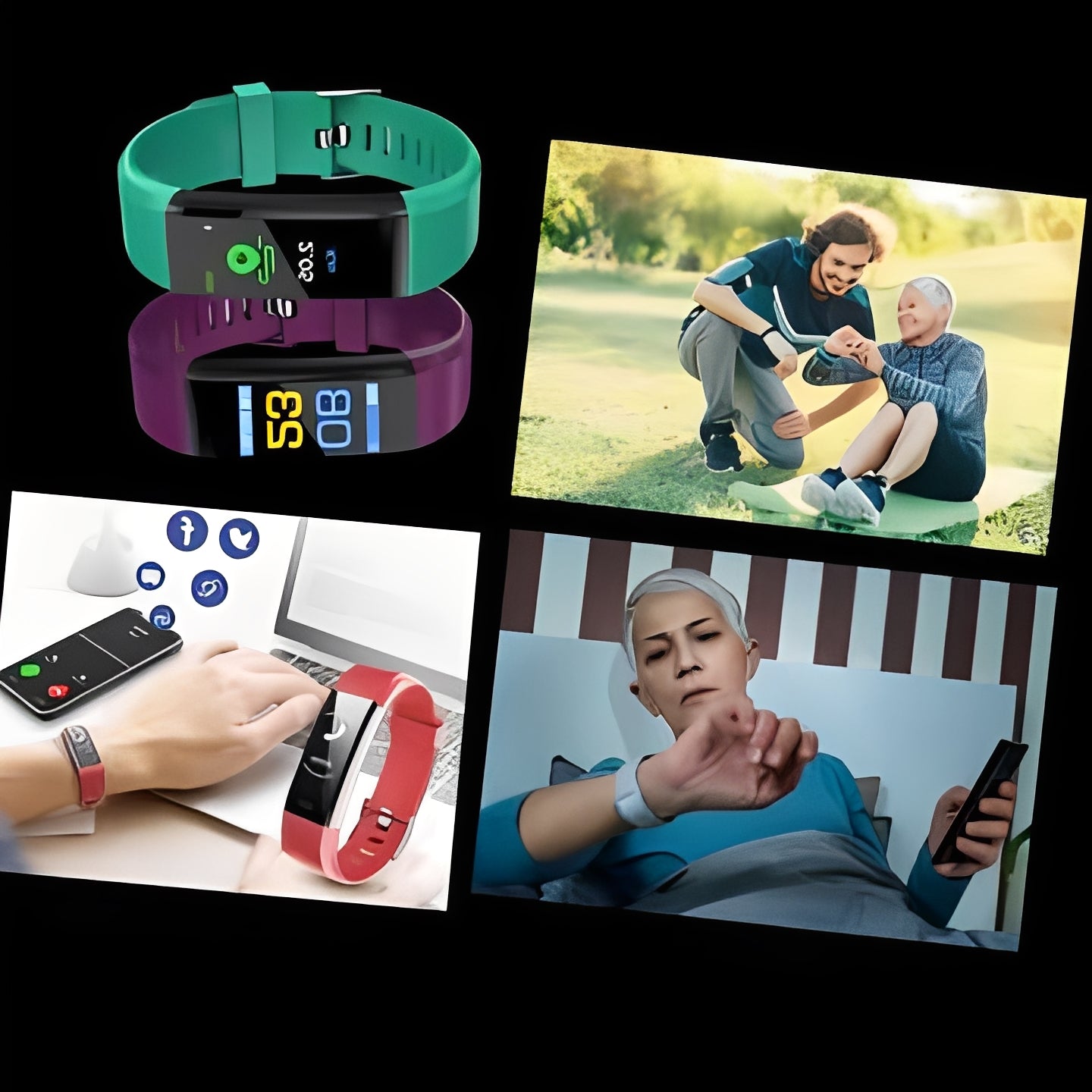 Smartwatch with LED Screen and USB Charging