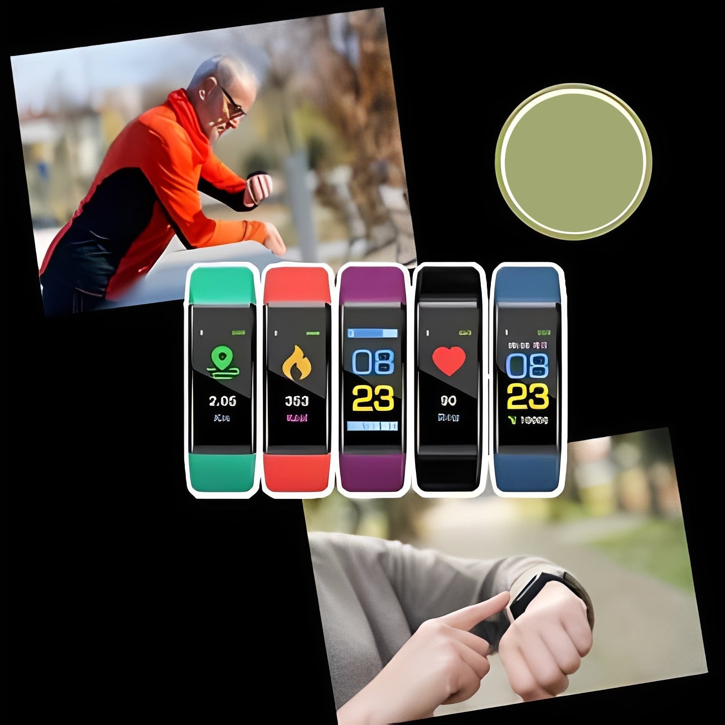 Smartwatch with LED Screen and USB Charging