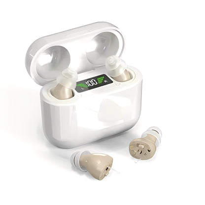 Rechargeable In-Ear Sound Amplifier with Adjustable Audio Modes