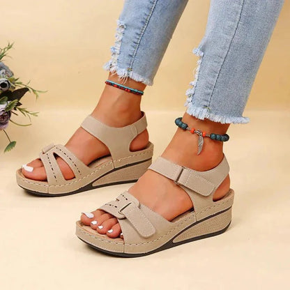 Women’s Sandals with Contoured Footbed and Open Toe Design