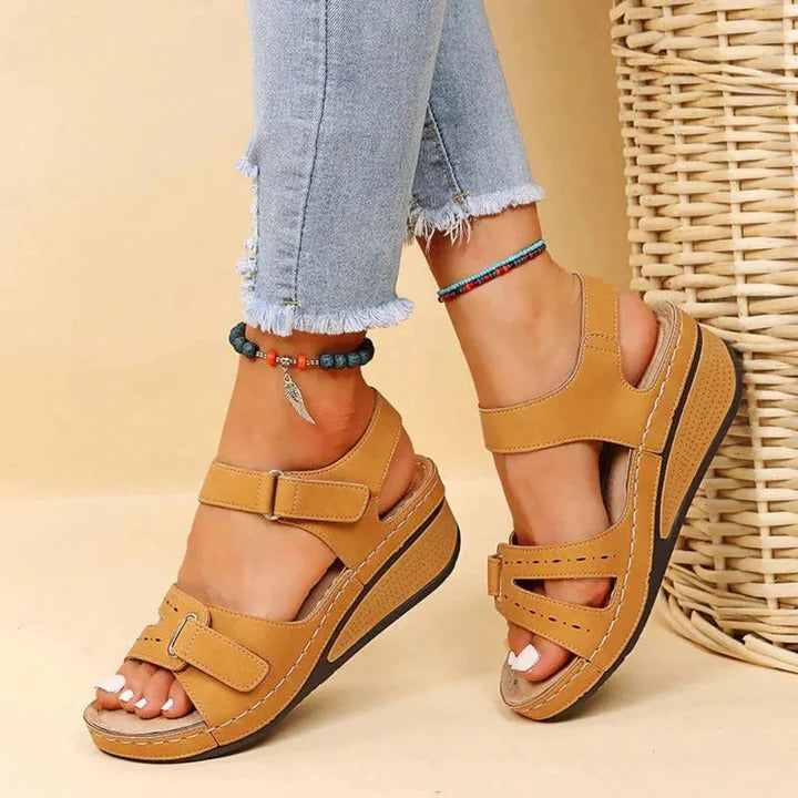 Women’s Sandals with Contoured Footbed and Open Toe Design