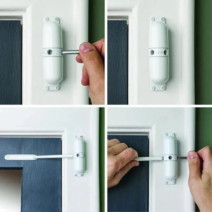 Household Door Closer with Cushioned Mechanism