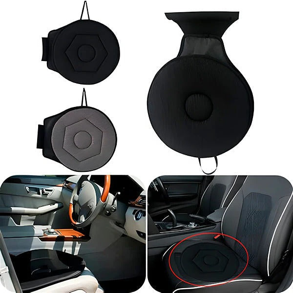 Rotating Seat Cushion with Swivel Base for Chairs and Car Seats