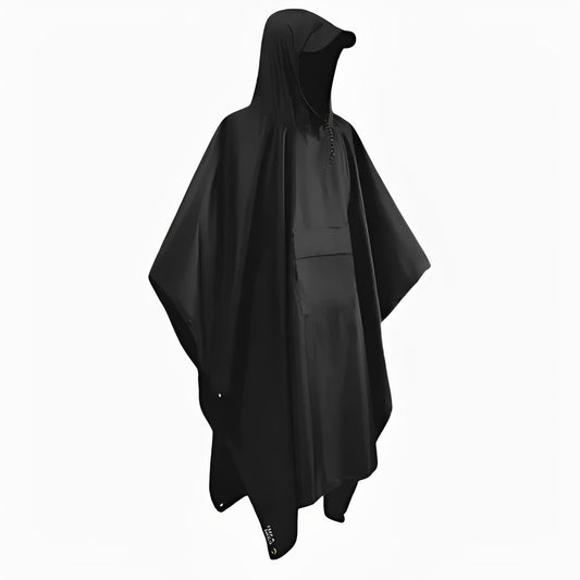 Hooded Rain Poncho for Outdoor Use with Storage Bag