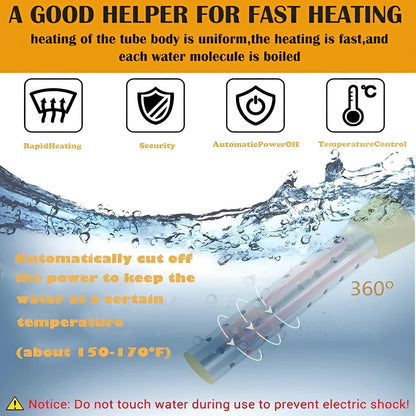 Submersible Water Heater for Liquid Heating