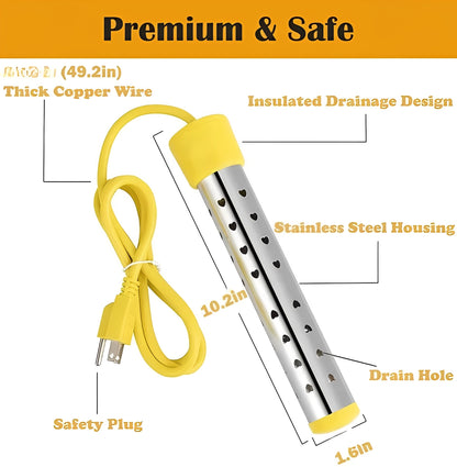 Submersible Water Heater for Liquid Heating