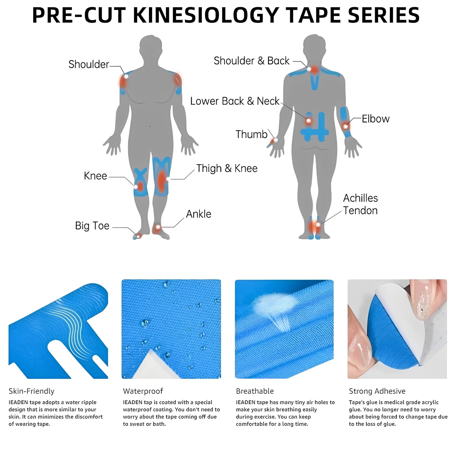 Kinesiology Tape Roll for Knee Application