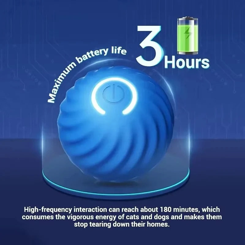 USB Rechargeable Moving Toy Ball for Pets
