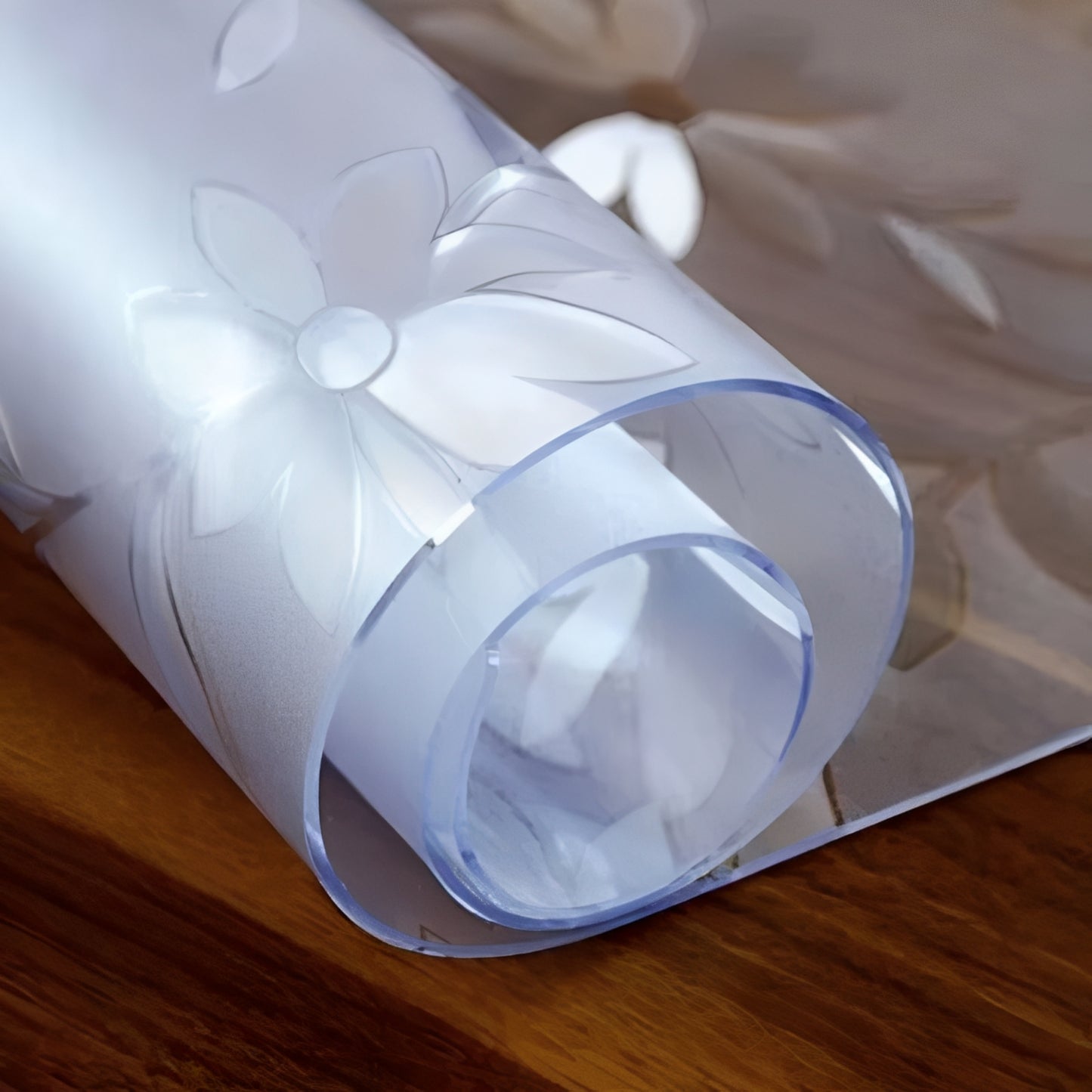 Clear Plastic Table Cover, 0.04 in Thickness
