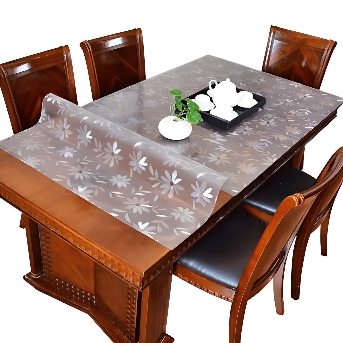 Clear Plastic Table Cover, 0.04 in Thickness