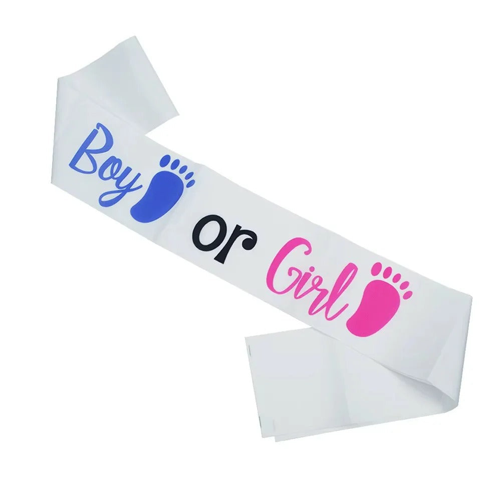 Shoulder Sash for Gender Reveal Party and Baby Shower