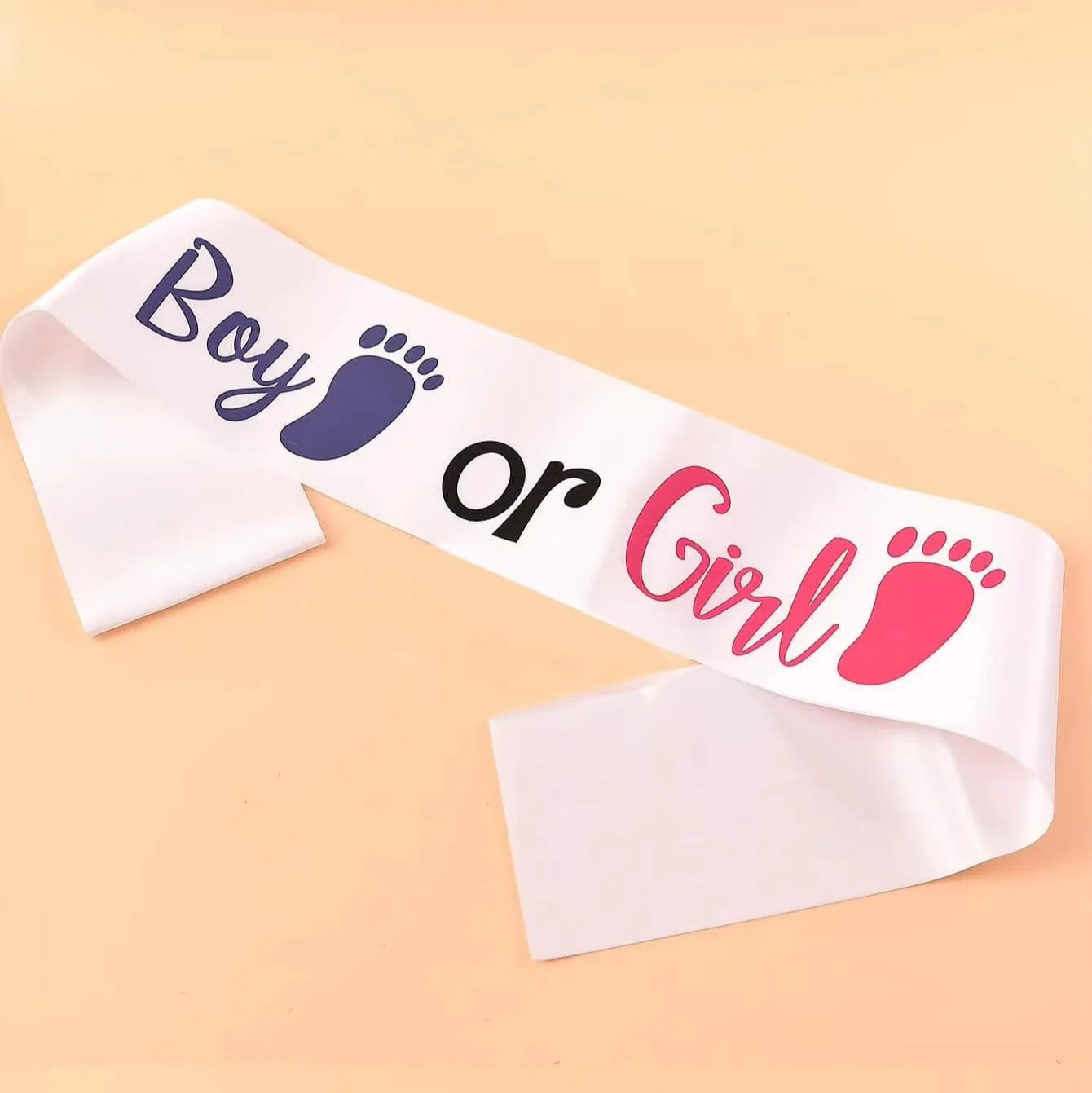 Shoulder Sash for Gender Reveal Party and Baby Shower